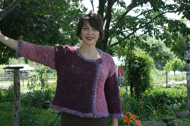 Asymmetrical One Button Sweater 