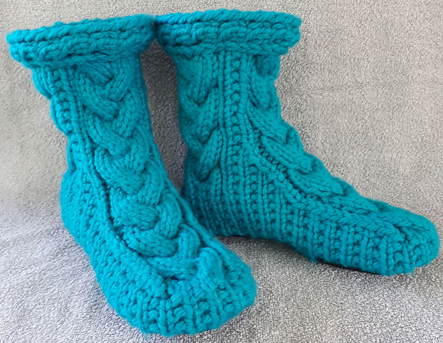 Cabled Slippers