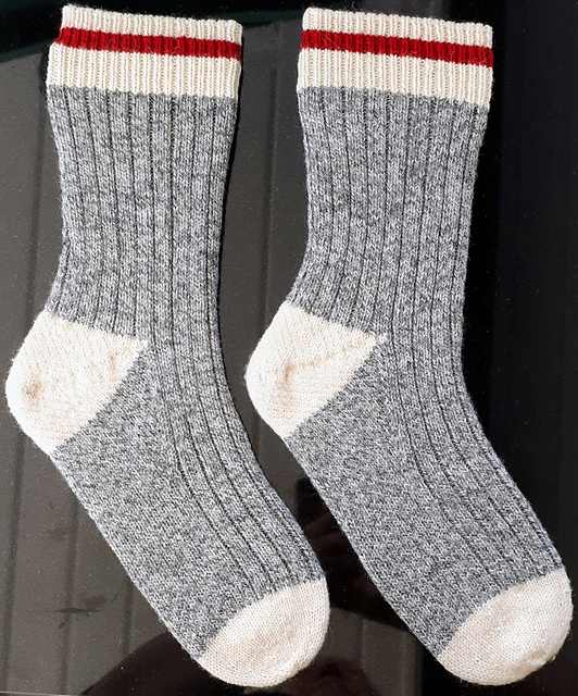 Grey Marl Toe Up Socks