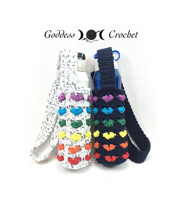 Rainbow Hearts Bottle Holder