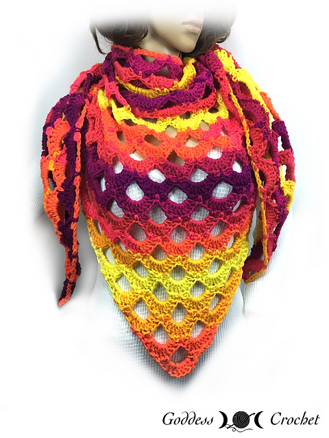 Sunset Arches Shawl