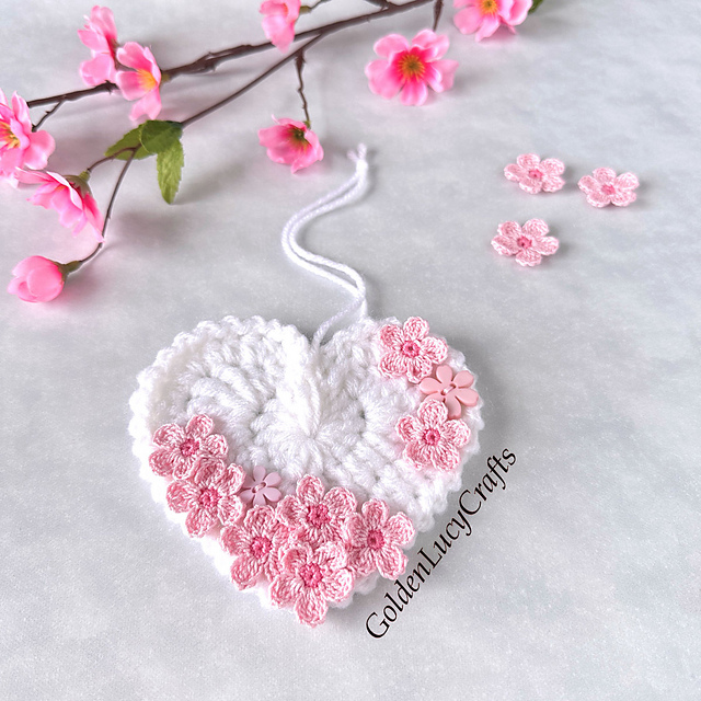 Cherry Blossom Heart Ornament