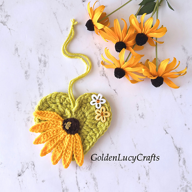 Black-eyed Susan Heart Ornament