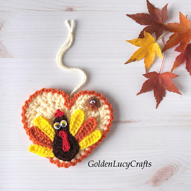 Turkey Heart Ornament