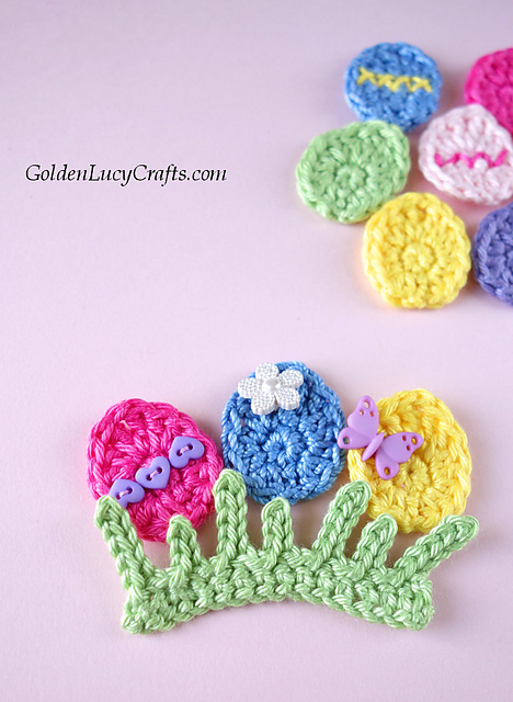 Easter Egg and Grass Applique