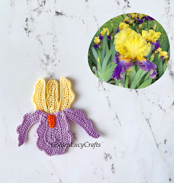 Iris Flower Applique