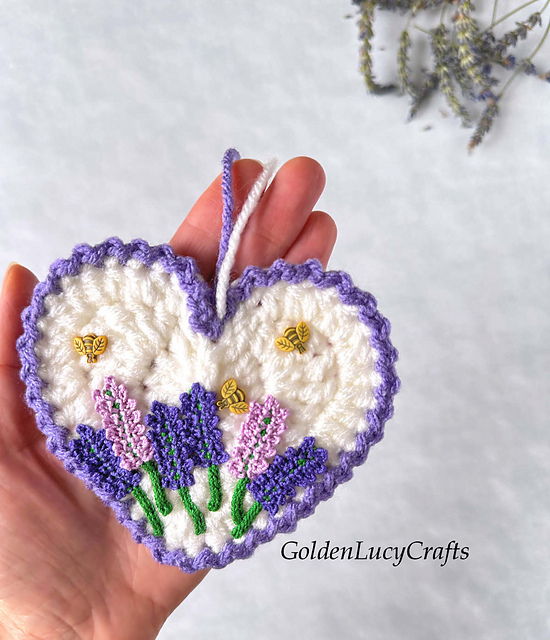 Lavender Heart Ornament