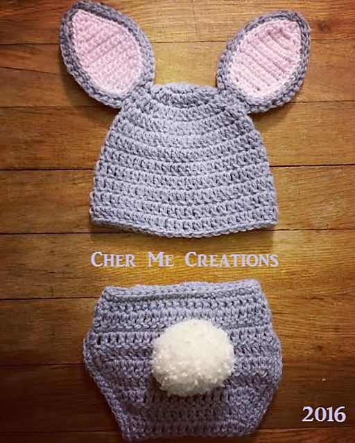 Bunny Hat & Diaper Cover