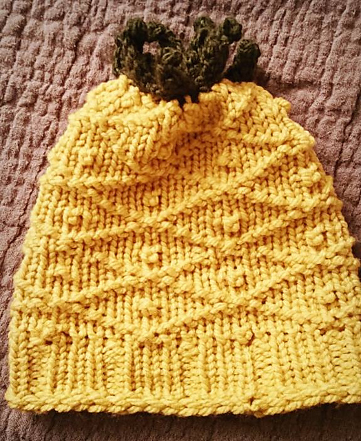 Loom Knit Pineapple Hat