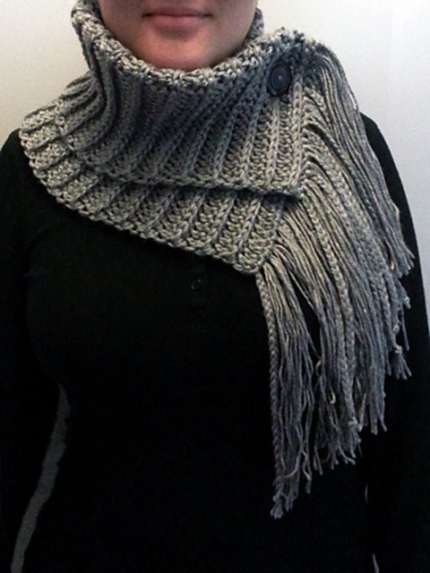 Fringed Button Cowl