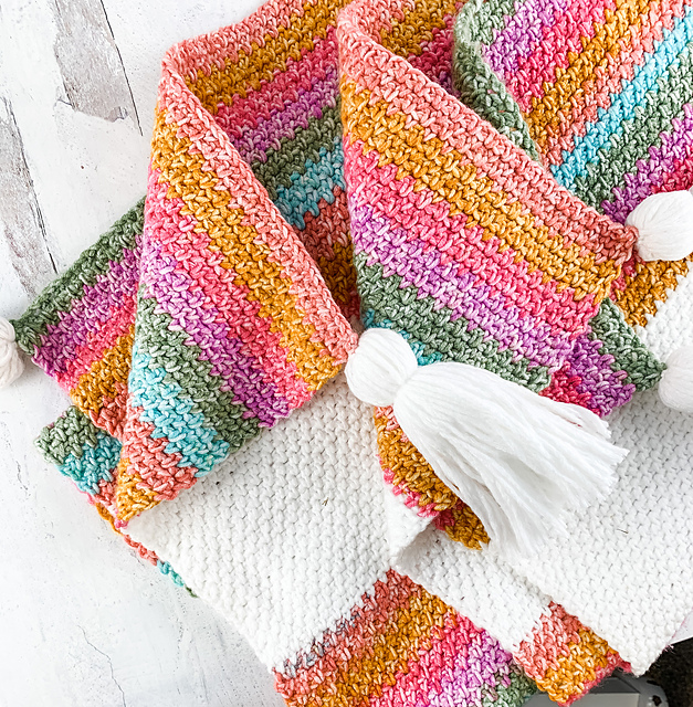 Ravelry: Linen Stitch Blanket pattern by Grace and Yarn