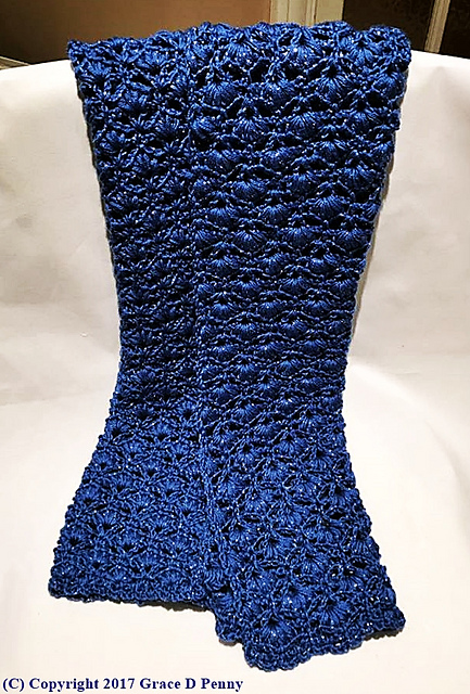 Metallic blue scarf