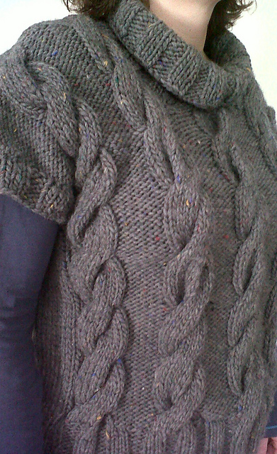 Design D - Cabled Tank With Polo Neck
