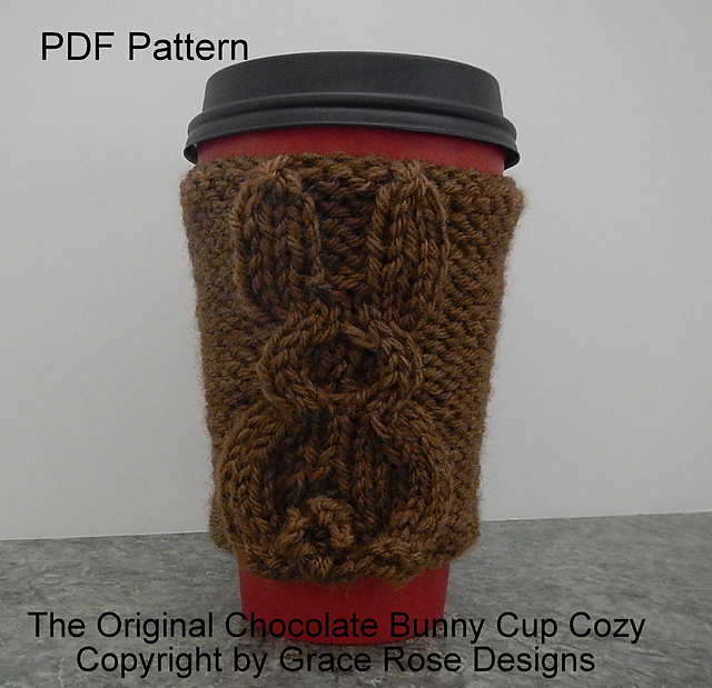 Chocolate Bunny Cup Cozy Design 6 