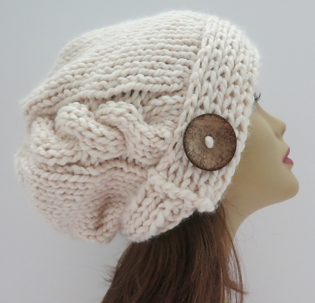 The Jenna Slouch Hat with Single Cable