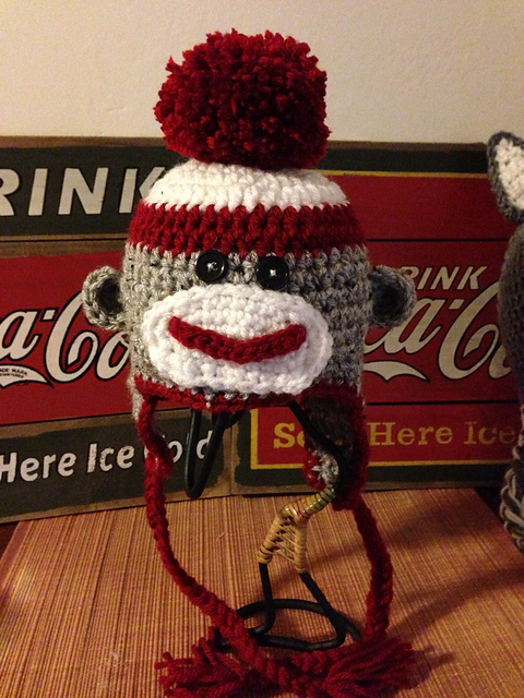 Curious Little Sock Monkey Hat
