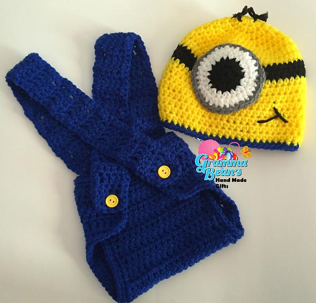 Minion Beanie and Diaper Cover