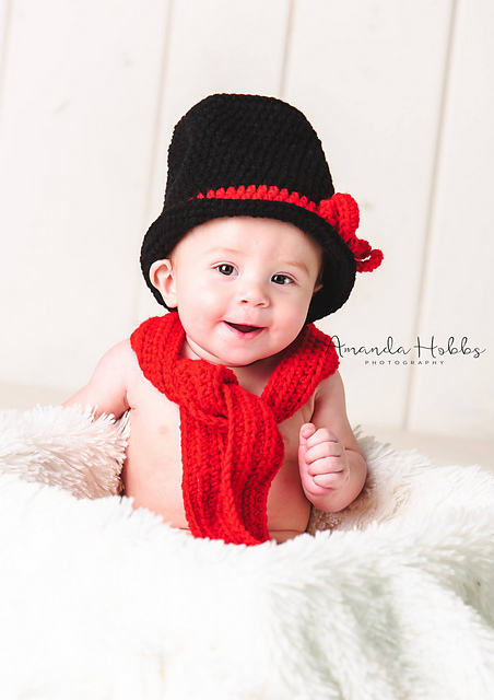 Holiday Top Hat and Scarf