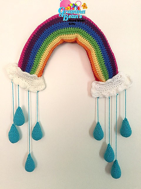 Rainbows and Raindrops Mobile