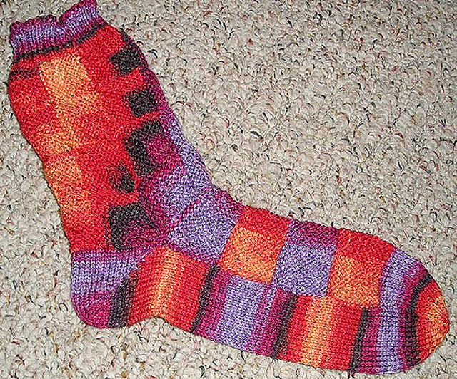 Mitered Square Socks