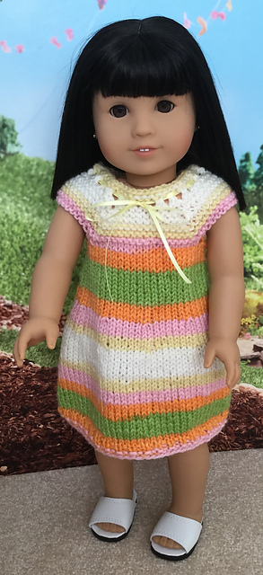 Rainbow Cone Dress for 18" Dolls