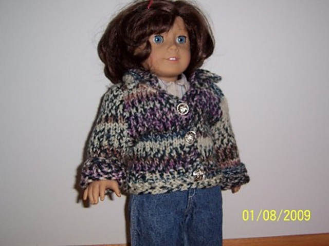 Mexiko Cardigan for 18" dolls