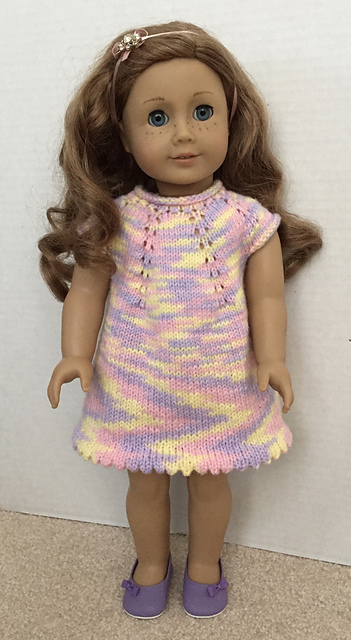 Picot and Lace Dress for 18" Dolls