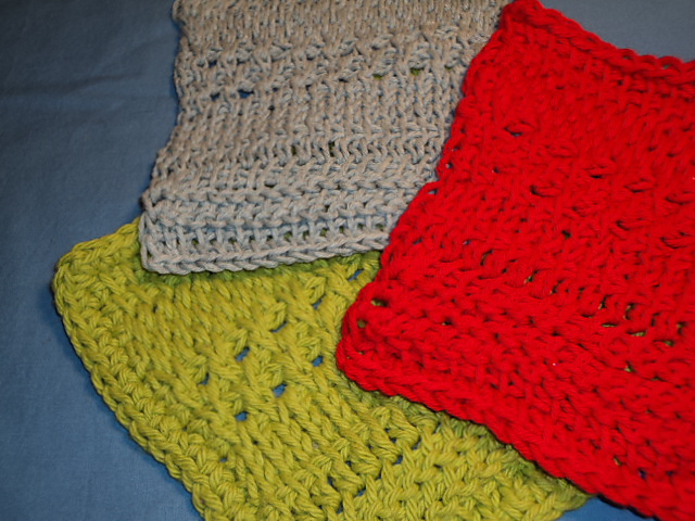 Tunisian Washcloth Sampler