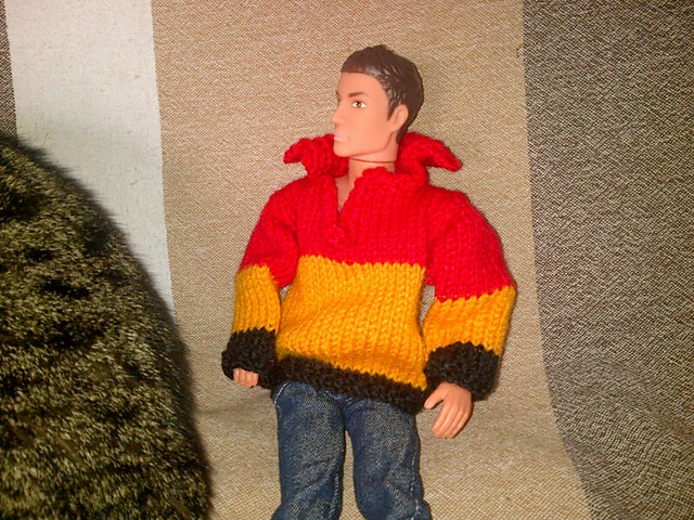 Sporty Stripe Polo Pullover for Ken