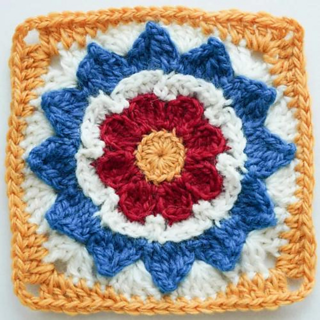 Layered Flower Granny Square