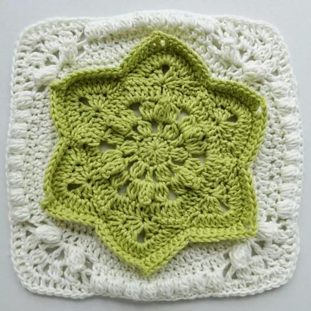Large Hexagram Flower Granny Square