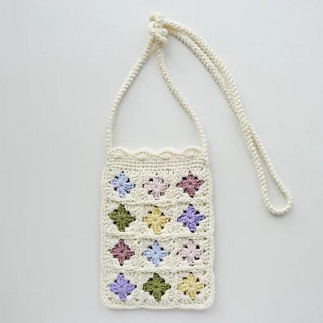 Granny Square Phone Bag
