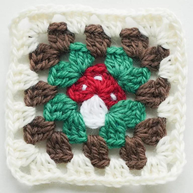 Mushroom Granny Square
