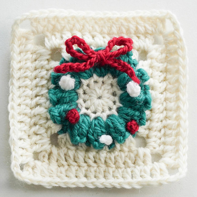 Christmas Wreath Granny Square