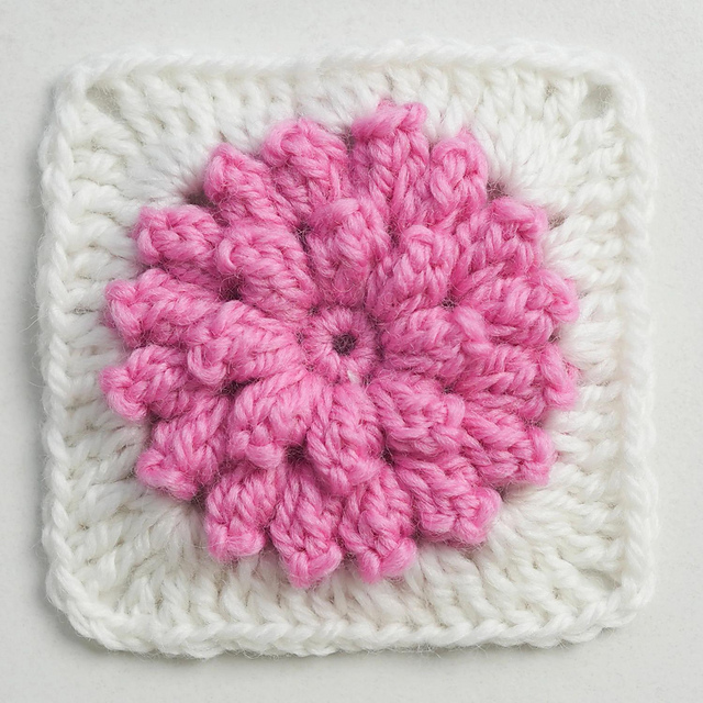 Popcorn Flower Granny Square