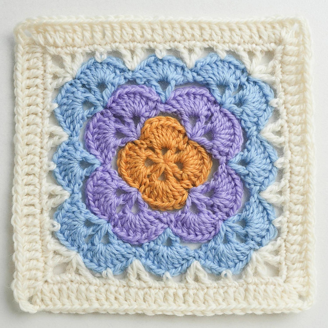 Shell Stitch Granny Square