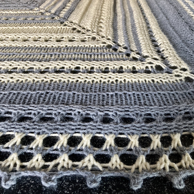 Quaker Ridge Eyelet Shawl