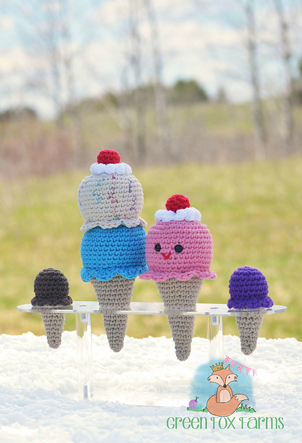 Amigurumi Ice Cream Cone Rattle