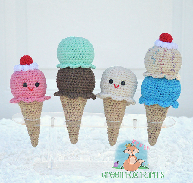 Izze Ice Cream Cone Crochet Pattern