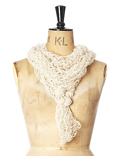 Net & Flower Scarf