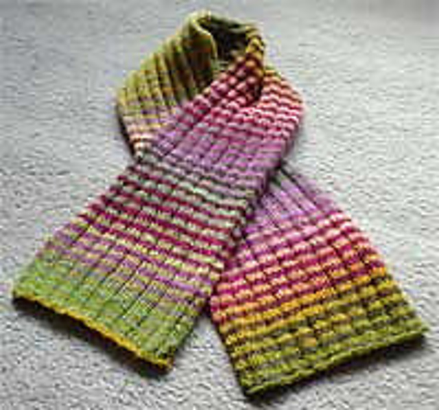 Rib and Stripe Scarf