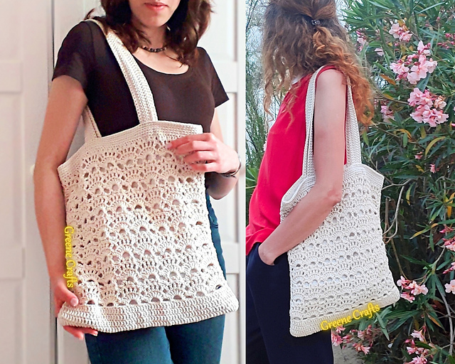 Shell Stitch Summer Tote Bag