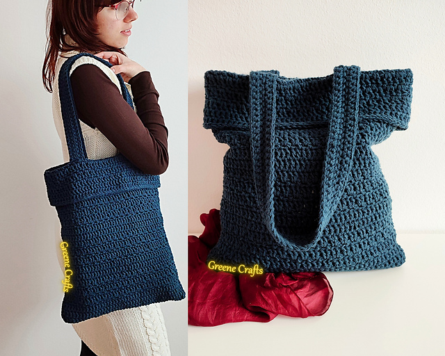 Petrol Blue Tote Bag