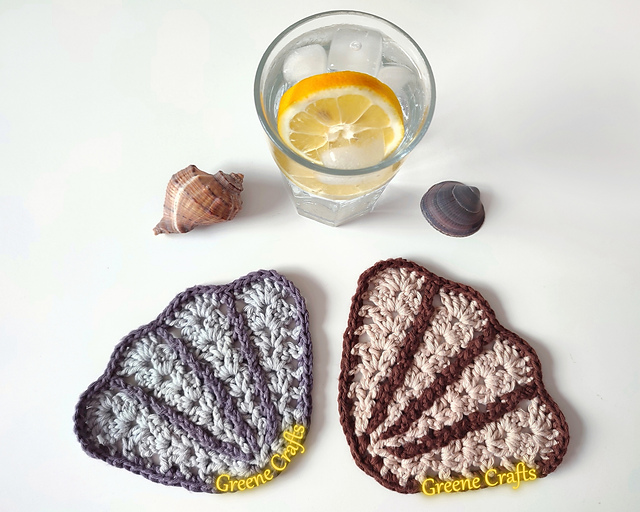 Scallop Coaster / Seashell Applique