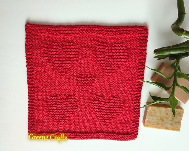Easy Heart Dishcloth or Washcloth/Strick-Herz-Tuch