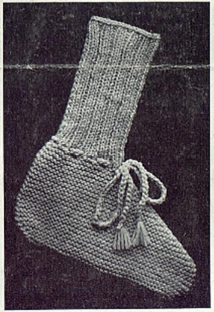 Knitted Bed Socks (Man's Size)