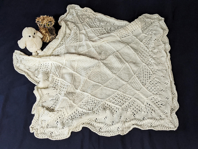 Lattice Sampler Baby Blanket