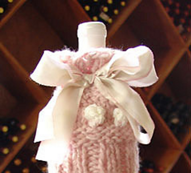 Snowbunny Wine Bottle Cozy & Stemwarmer