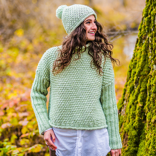 Kuschelpullover im Reliefmuster