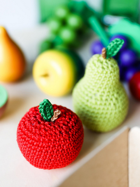 Amigurumi Apfel und Birne (Apple and Pear)